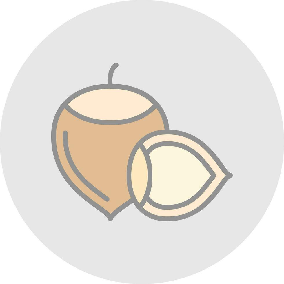 Hazelnut Vector Icon Design