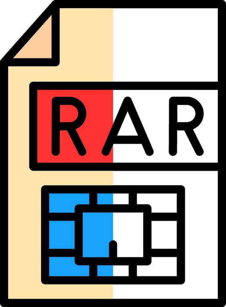 Rar  Vector Icon Design