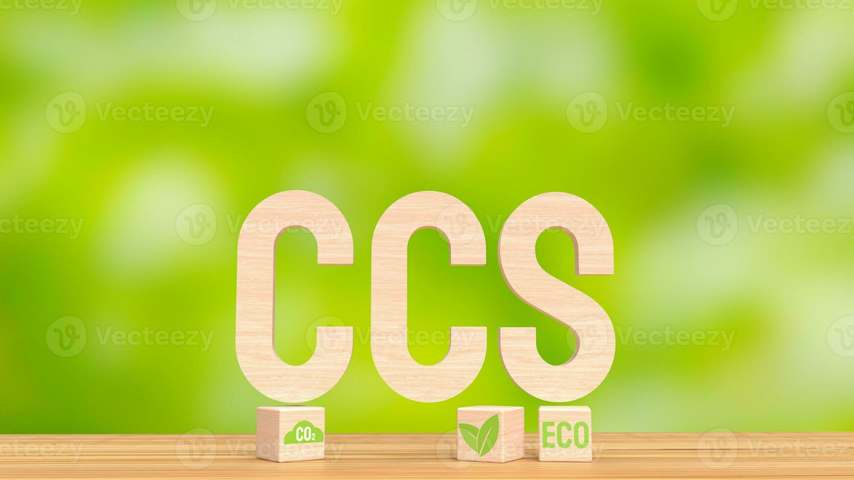 The ccs mean Carbon Capture and Storage for technology or eco concept 3d rendering photo