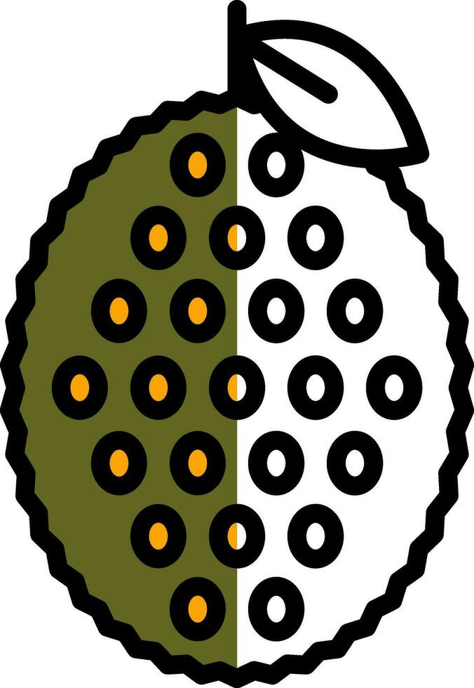 Jackfruit Vector Icon Design