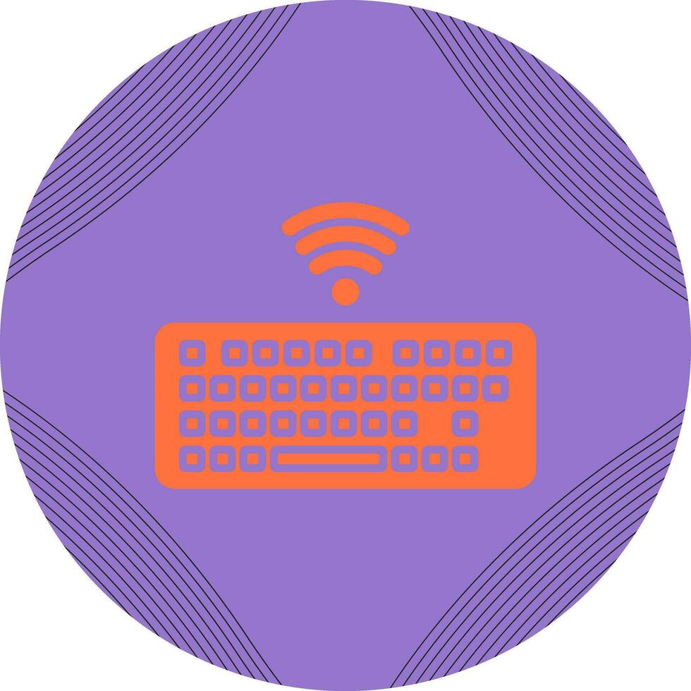 Wireless Keyboard Vector Icon
