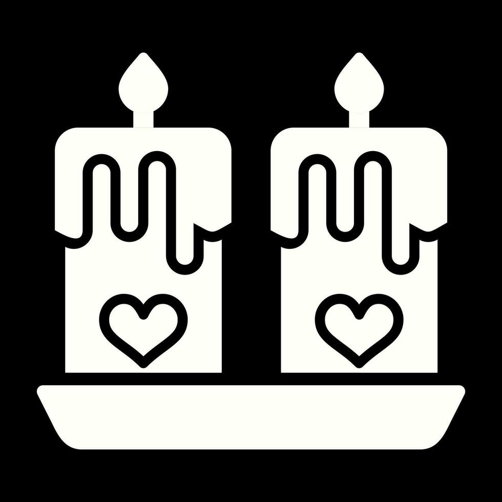 Love candles Vector Icon