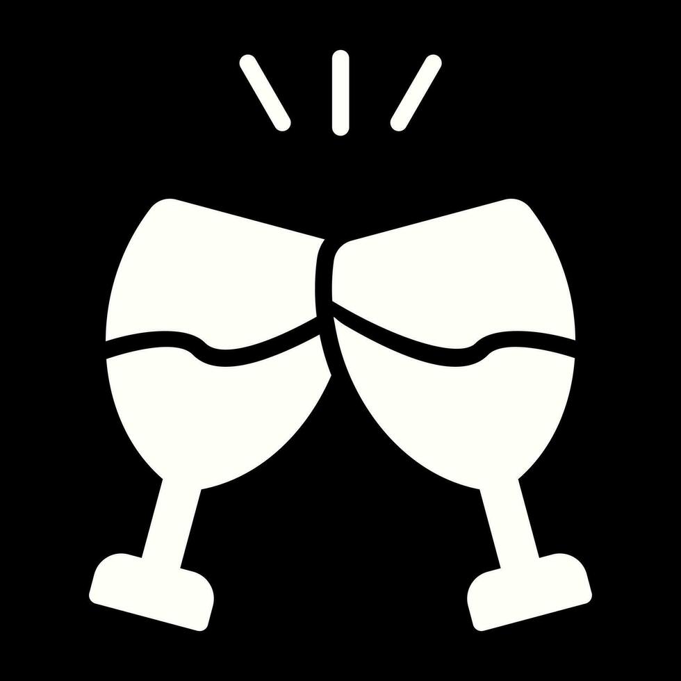 Champagne toast Vector Icon