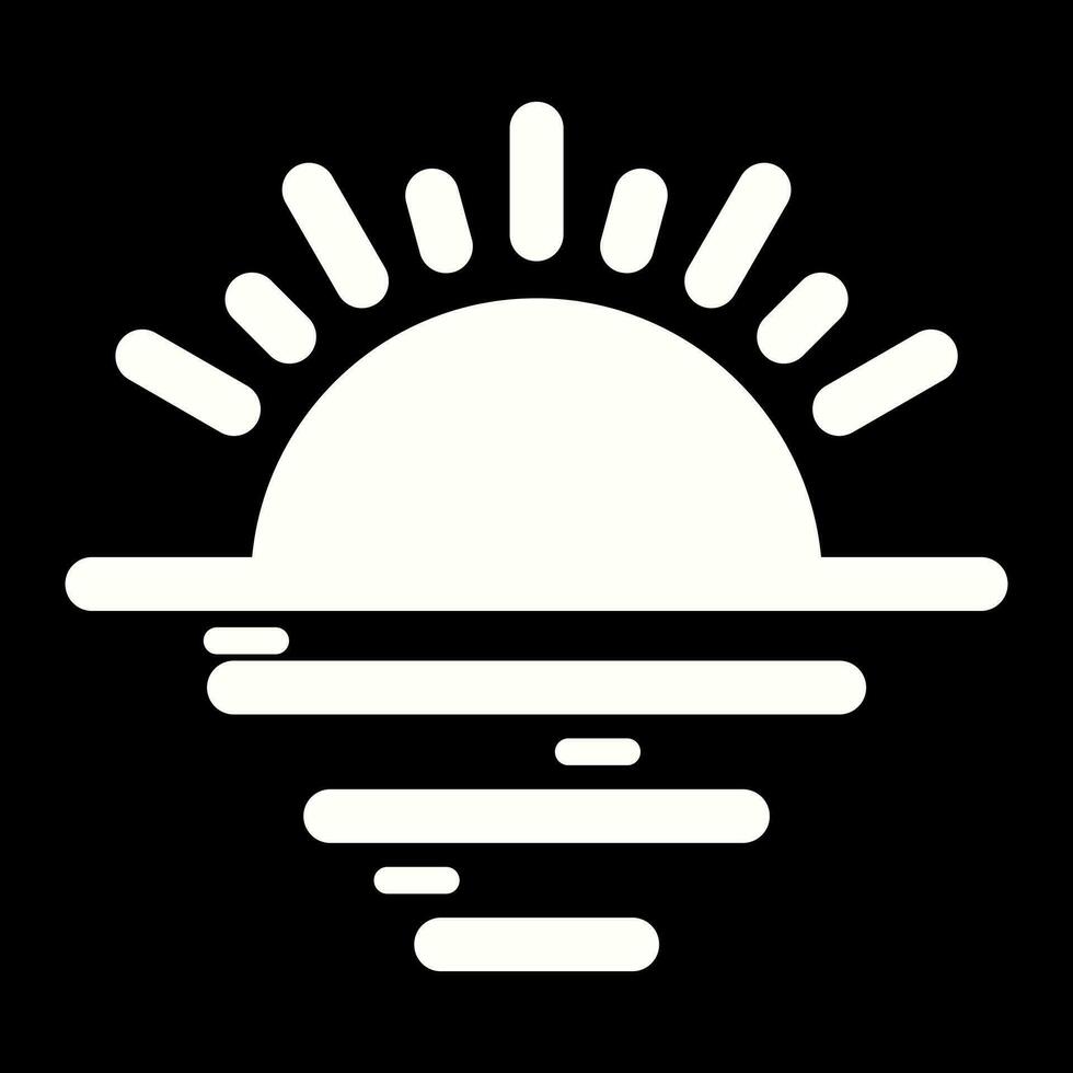 icono de vector de puesta de sol