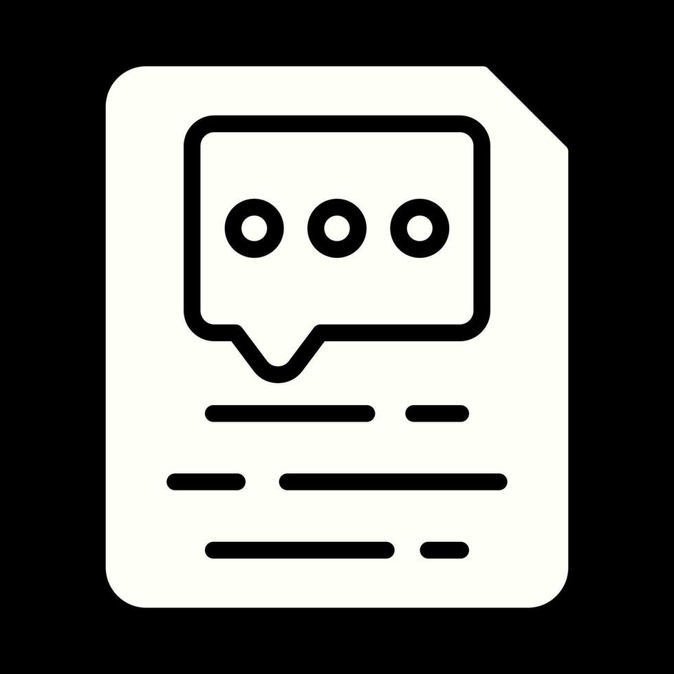 Document Insert Comment Vector Icon