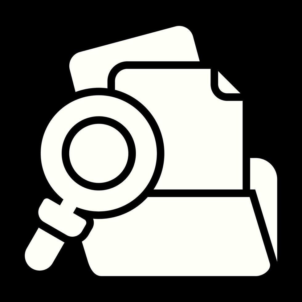 Folder with magnifying glass Vector Icon