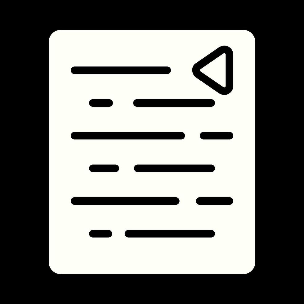 Document Outdent Vector Icon