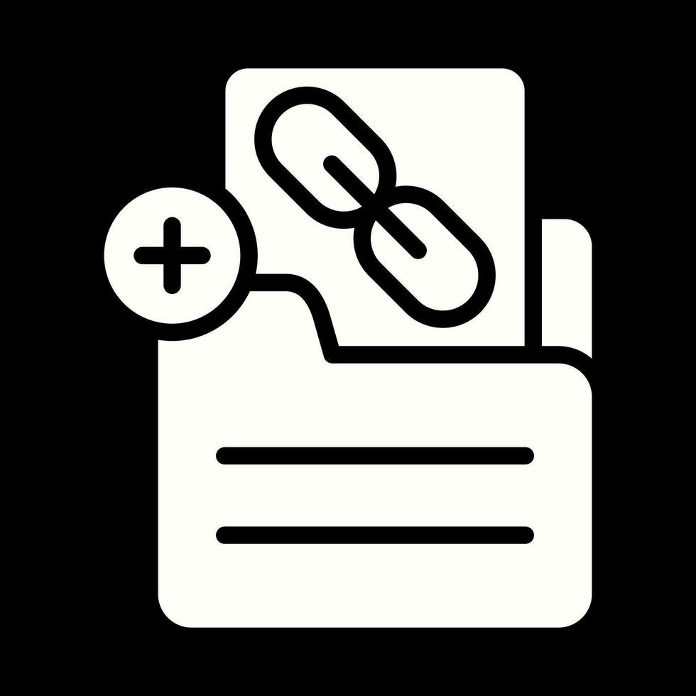 Document Insert Link Vector Icon