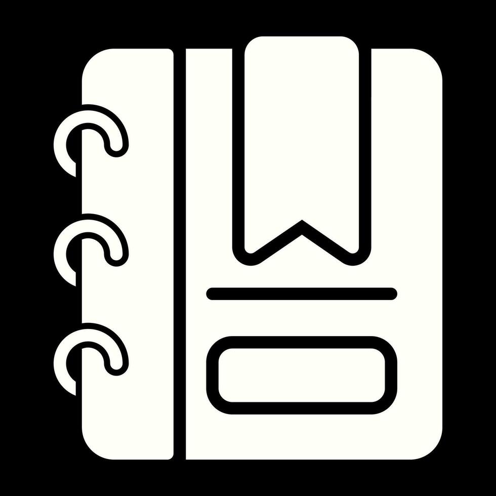 Writing pad with bookmark Vector Icon