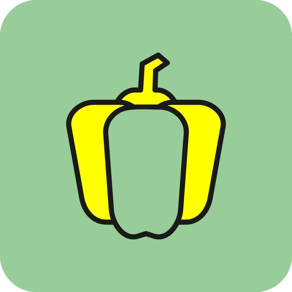 Bell Pepper Vector Icon Design