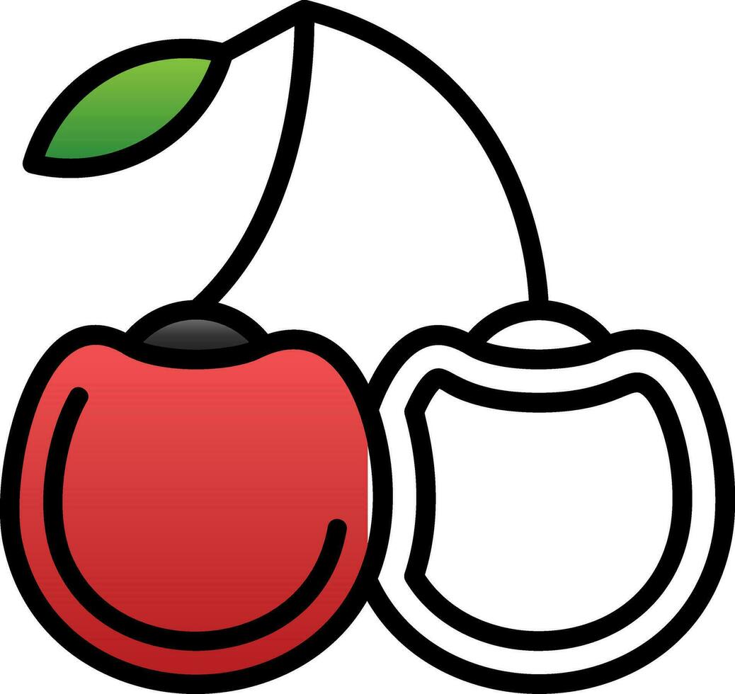 Cherries Vector Icon Design