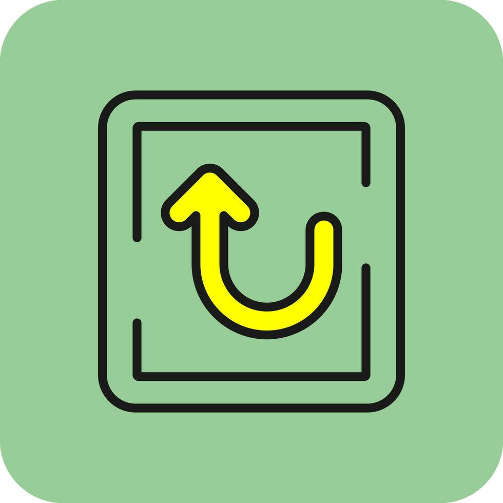 U Turn Vector Icon Design