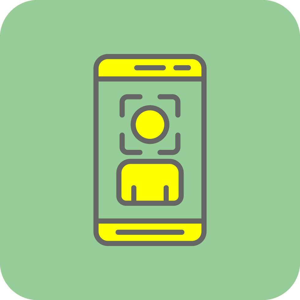 Face Scan  Vector Icon Design
