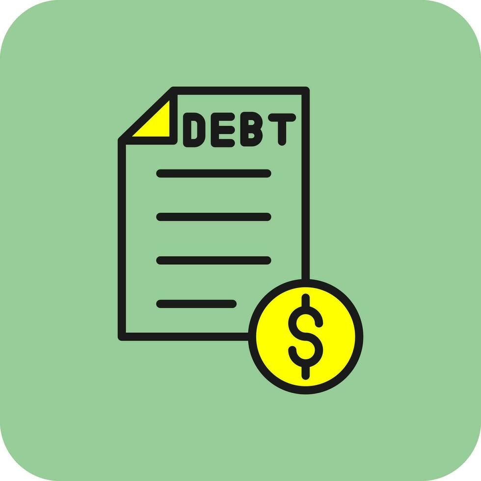 Debt Vector Icon Design