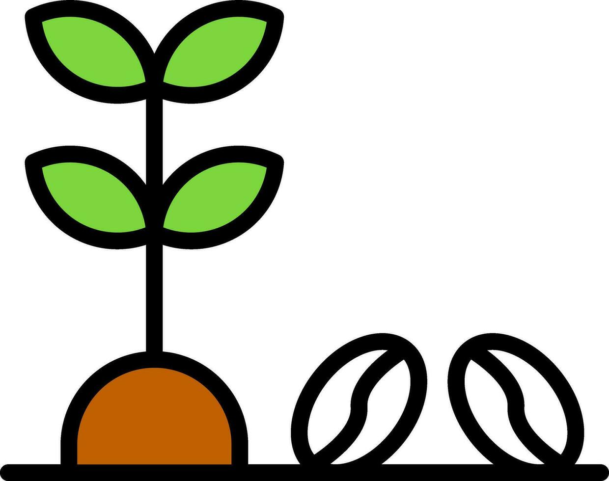 Coffee Plant Vector Icon Design