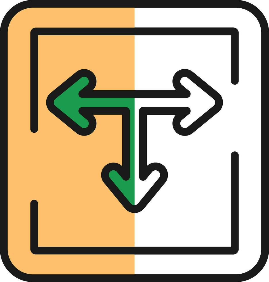 T Junction Vector Icon Design