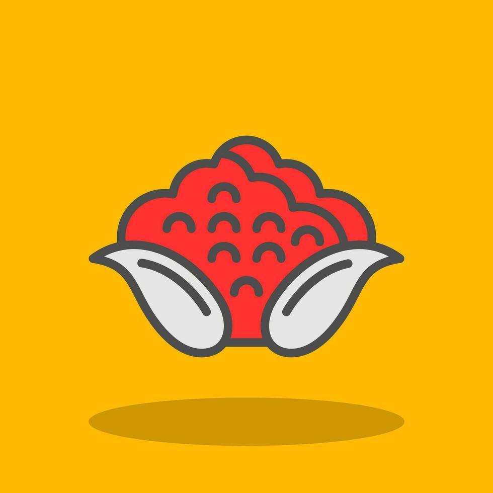 Cauliflower Vector Icon Design