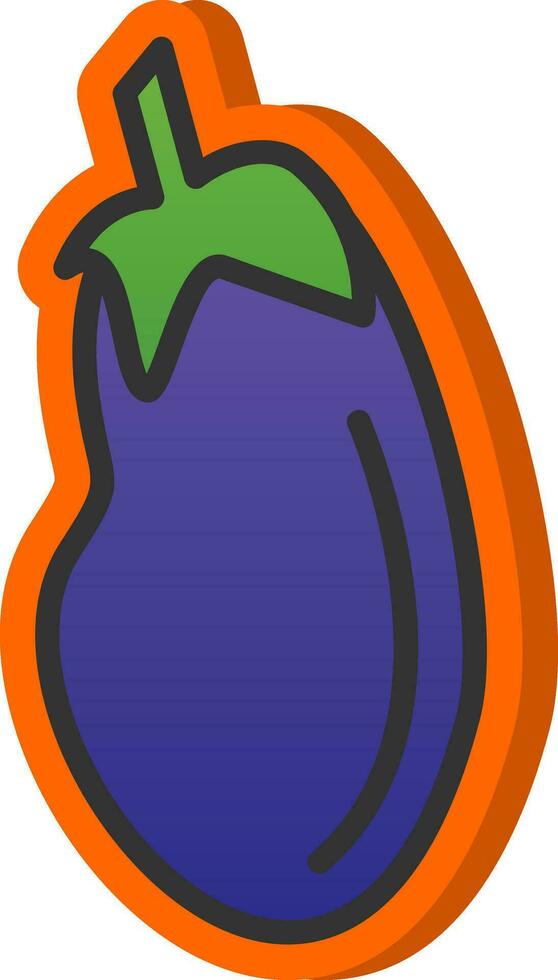 Aubergine Vector Icon Design