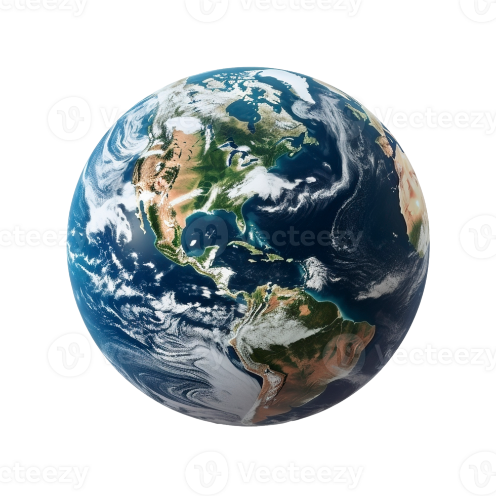 Planet Earth isolated on transparent background, created with generative AI png