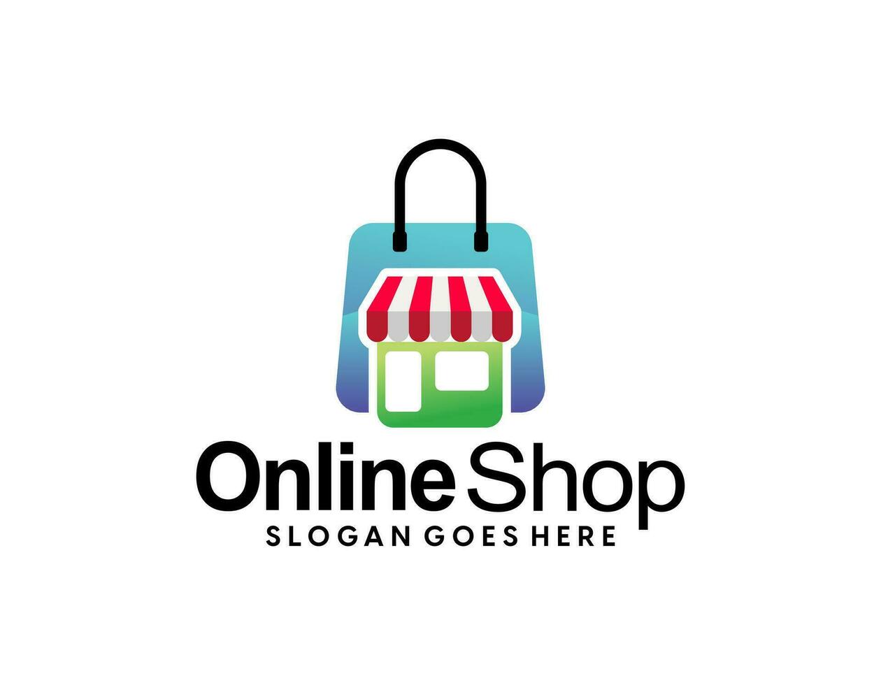 Online Shop Logo Template Design Vector