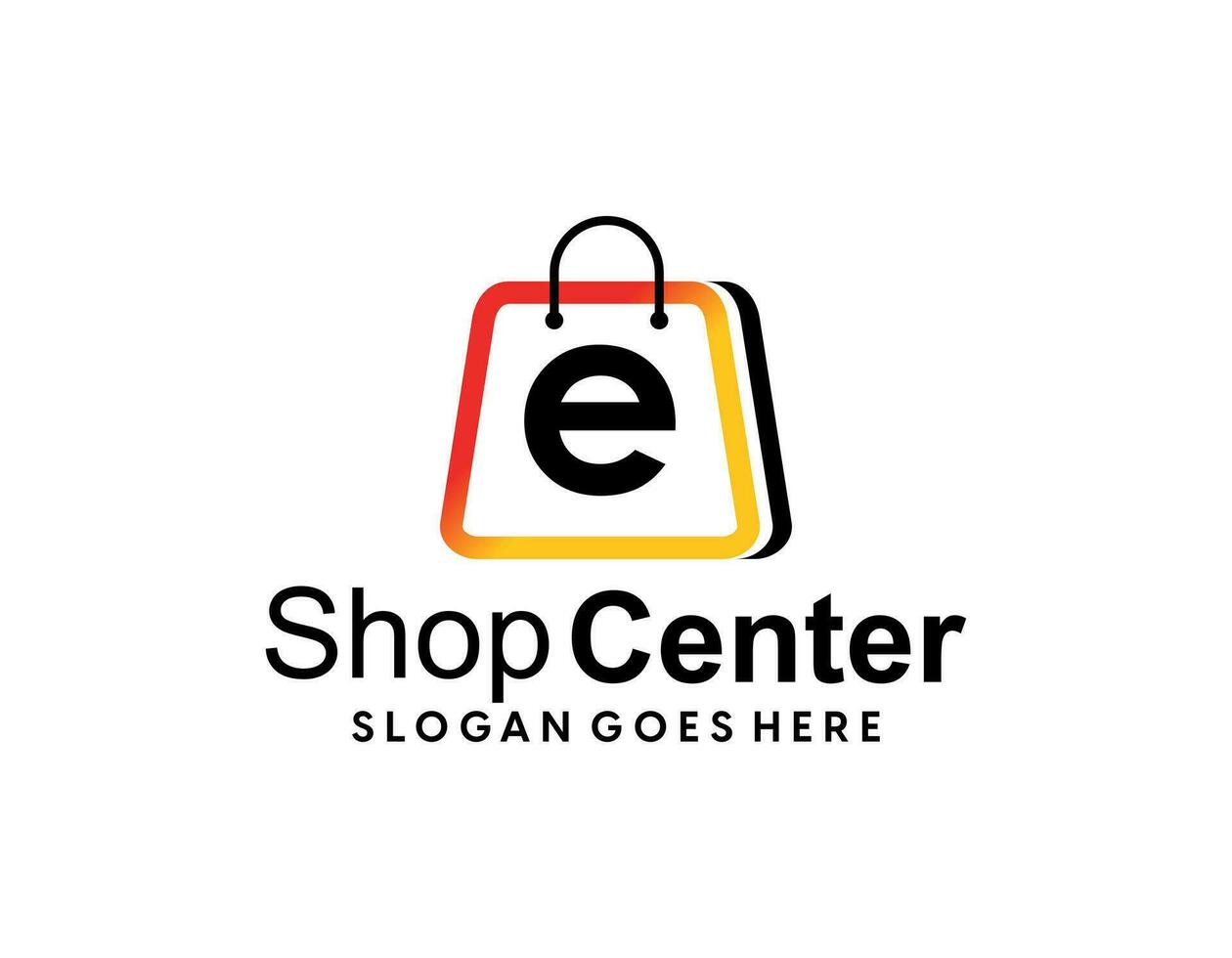 Bag logo for shope and letter S logo vector. Abstract business logo design. vector