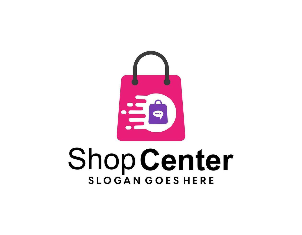E commerce logo design vector. Online shop logo design idea vector