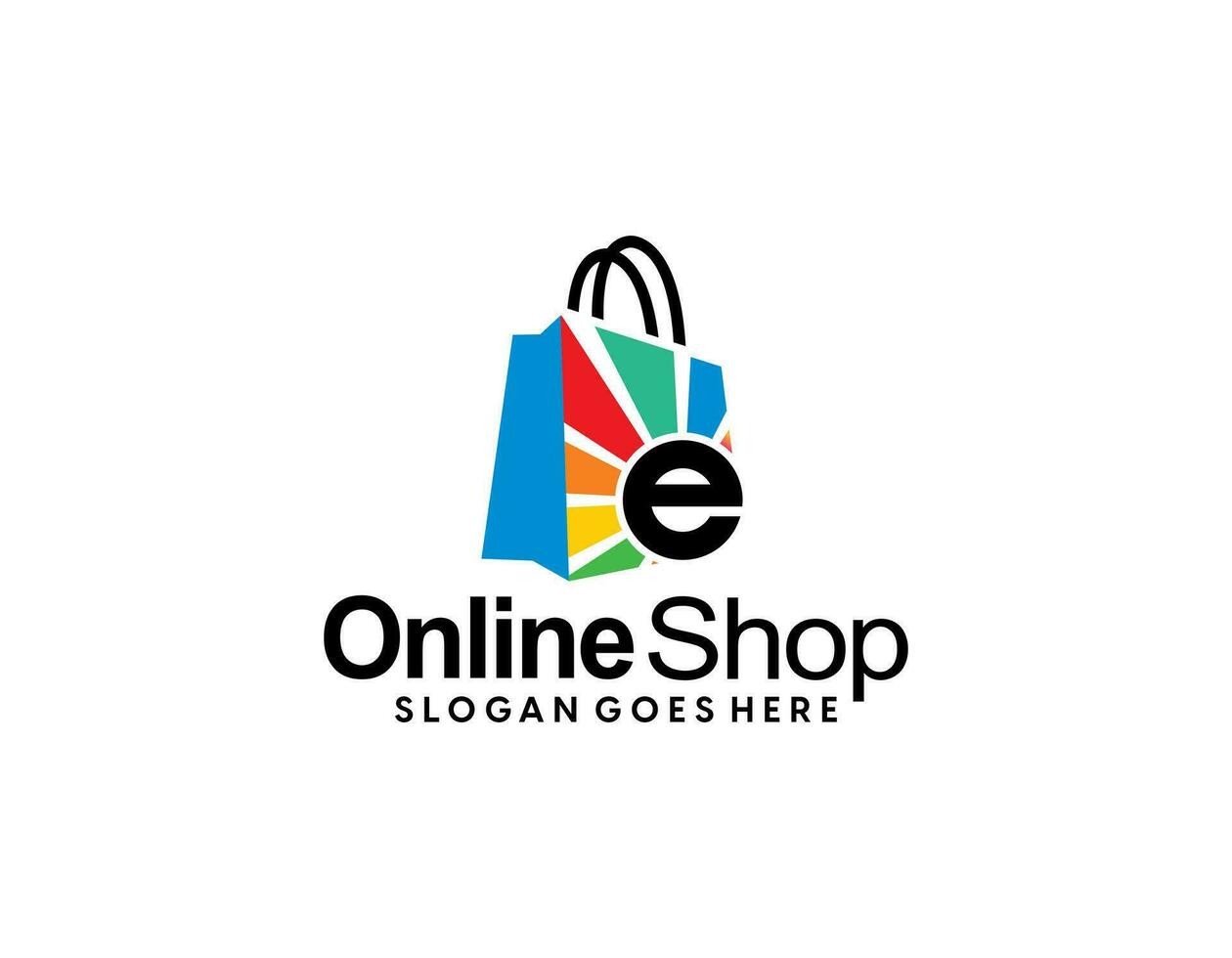 Shopping logo, E-commerce logotype, Shooping website, Purple gradient, Women's shopping website, fast shopping, E-store, website, application, template, business, company, online shop vector