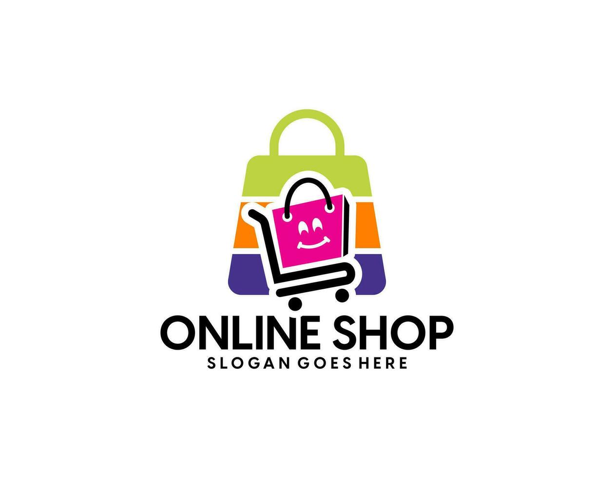 Online Shop Logo designs Template, Vector illustration