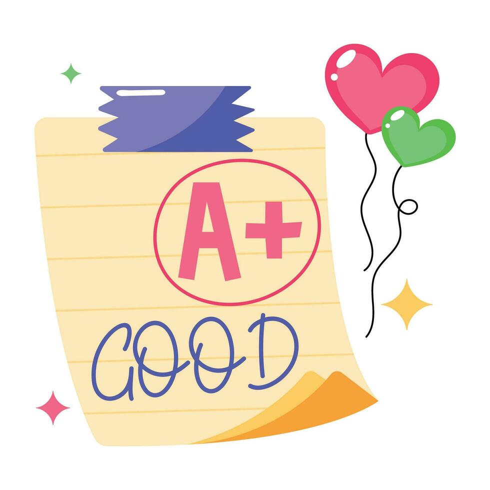 Trendy Good Grade vector