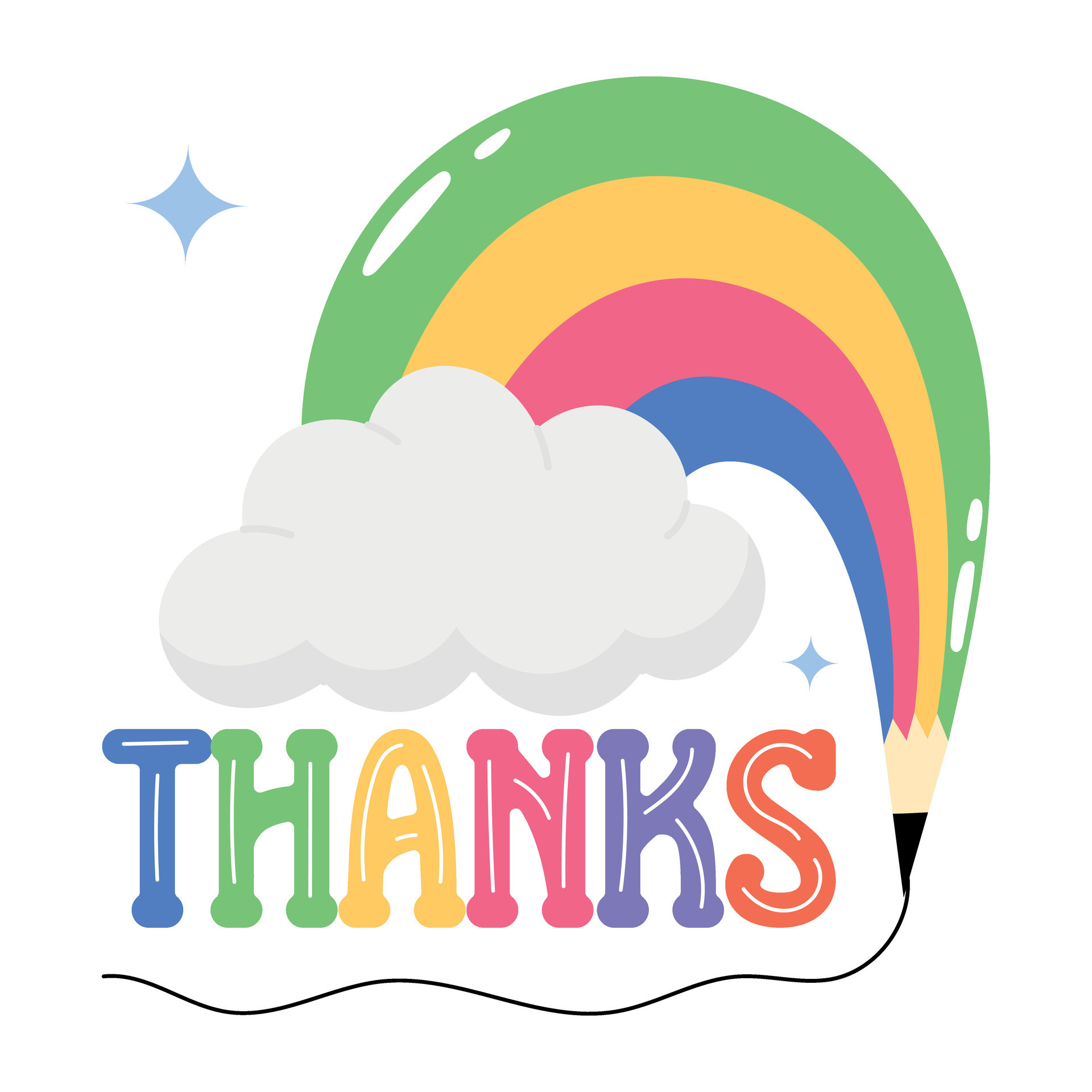 Trendy Write Thanks 28071432 Vector Art at Vecteezy