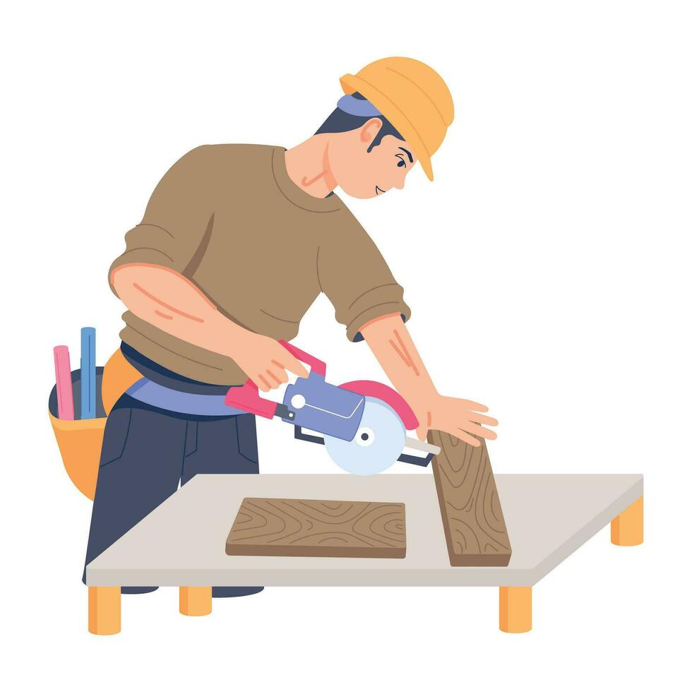 Trendy Carpenter Concepts vector