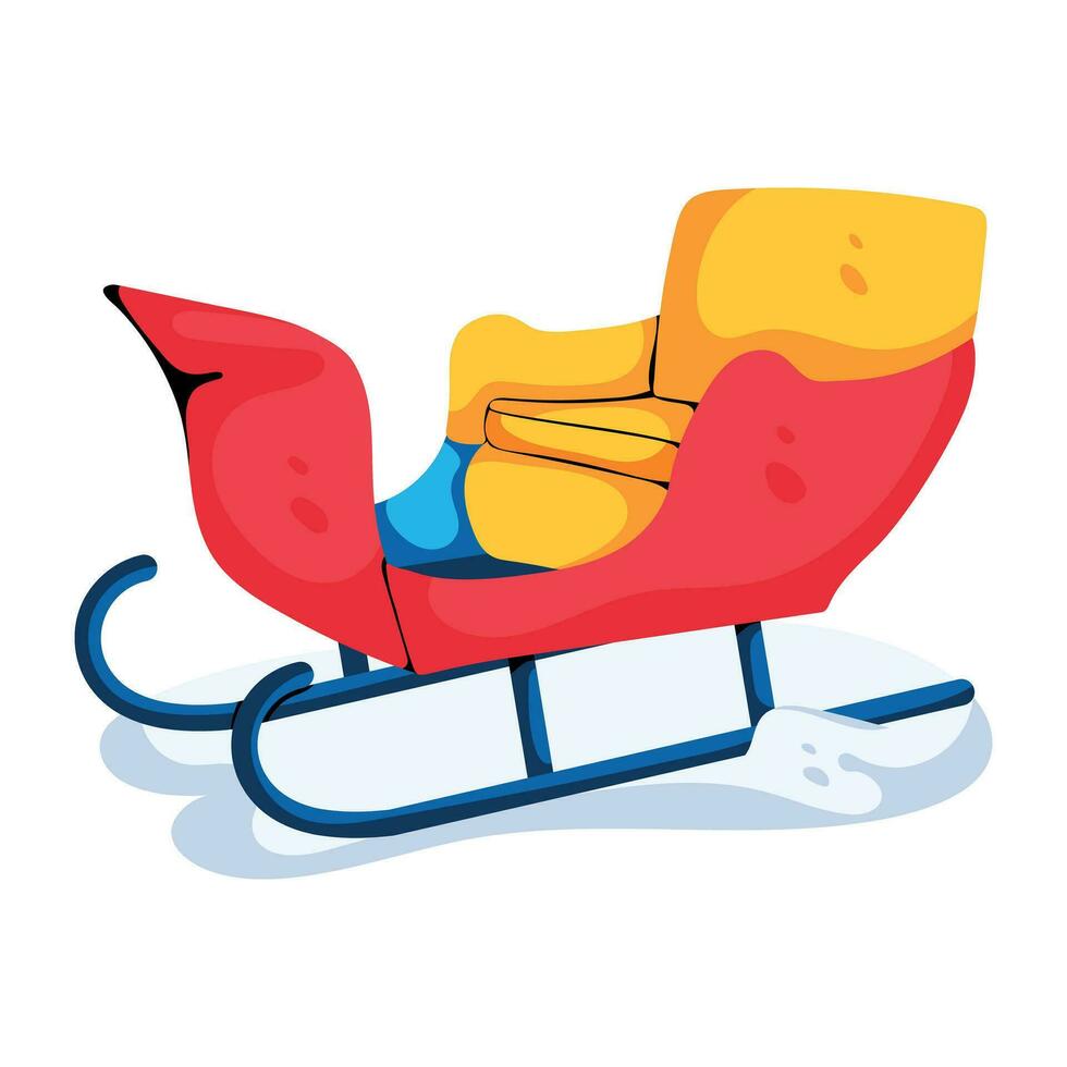 Trendy Santa Sleigh vector