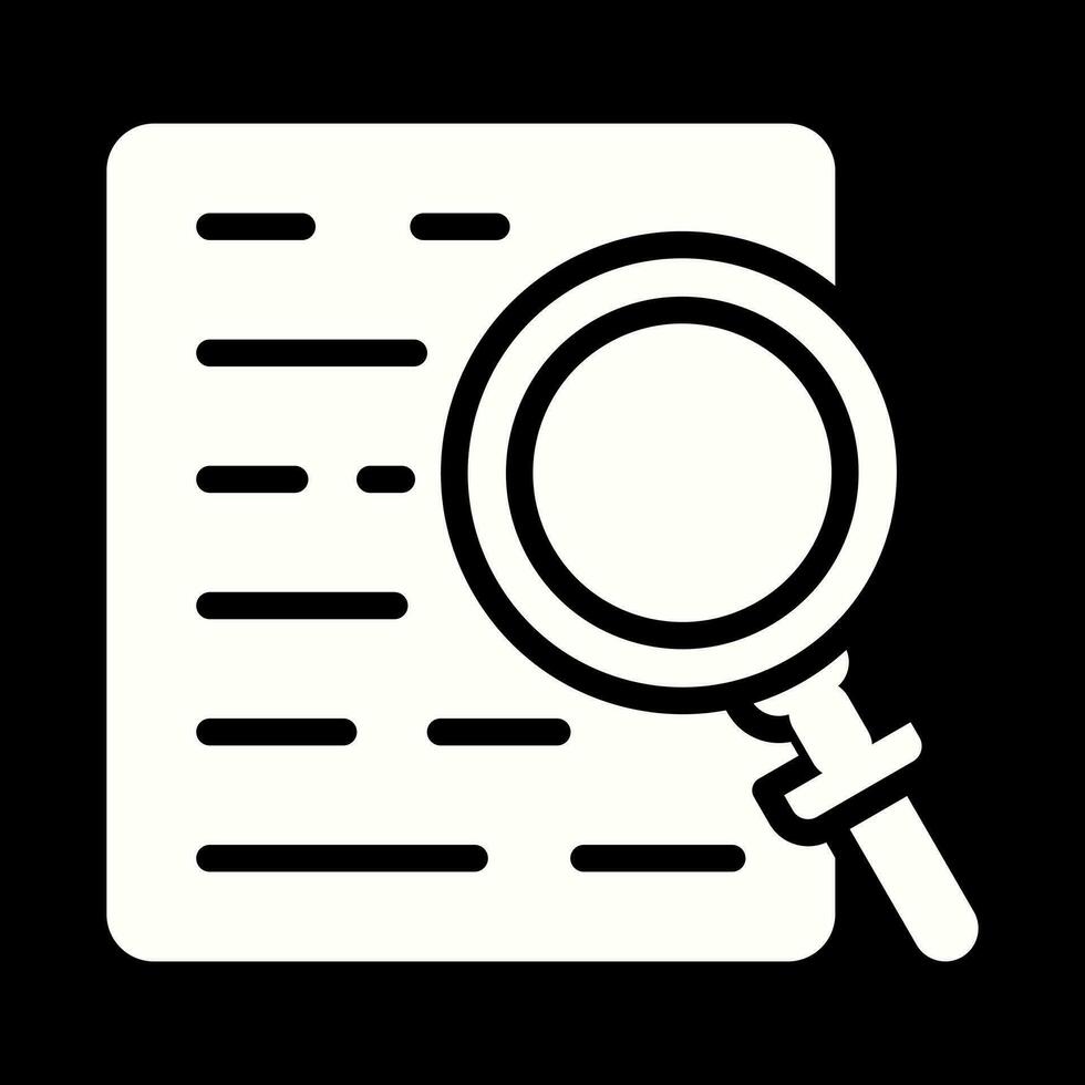 Document with magnifying glass Vector Icon