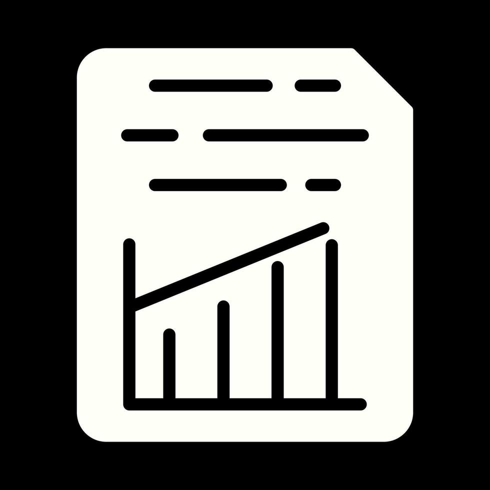 Document Insert Graph Vector Icon