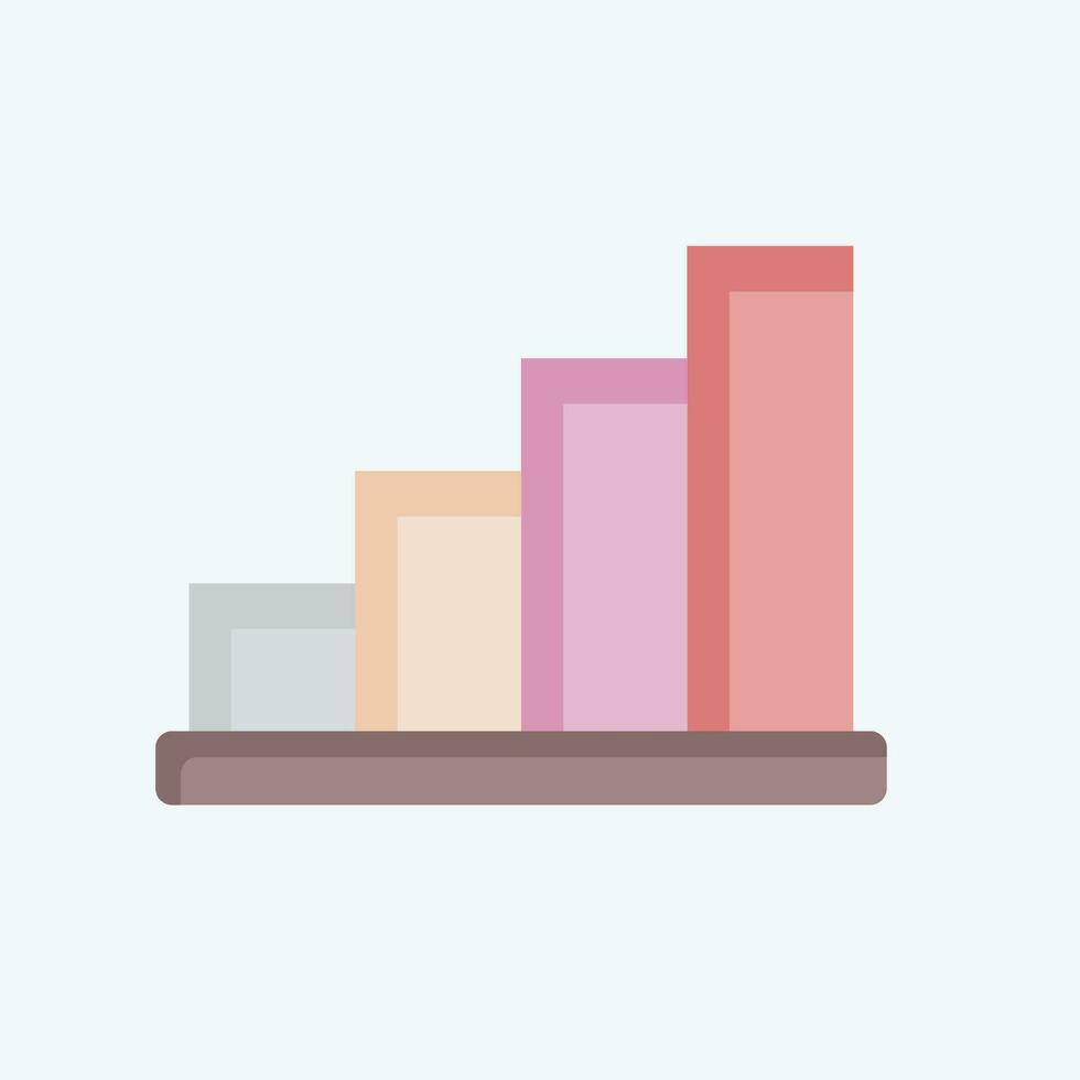Icon Stairs. related to Building Material symbol. flat style. simple design editable. simple illustration vector