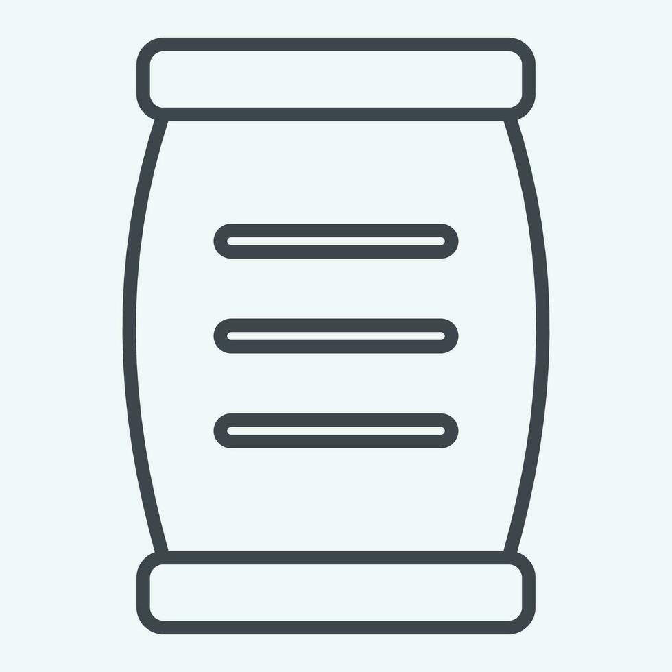 Icon Cement. related to Building Material symbol. line style. simple design editable. simple illustration vector