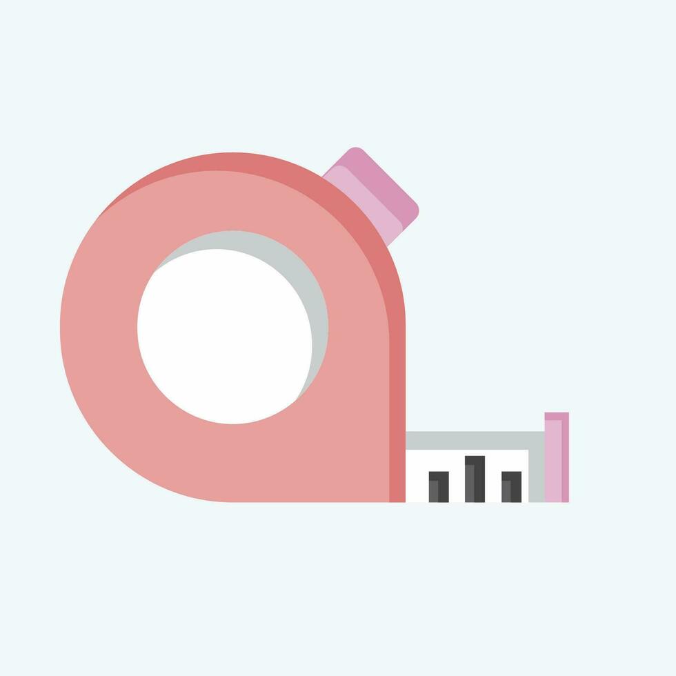 Icon Tape Measure. related to Building Material symbol. flat style. simple design editable. simple illustration vector