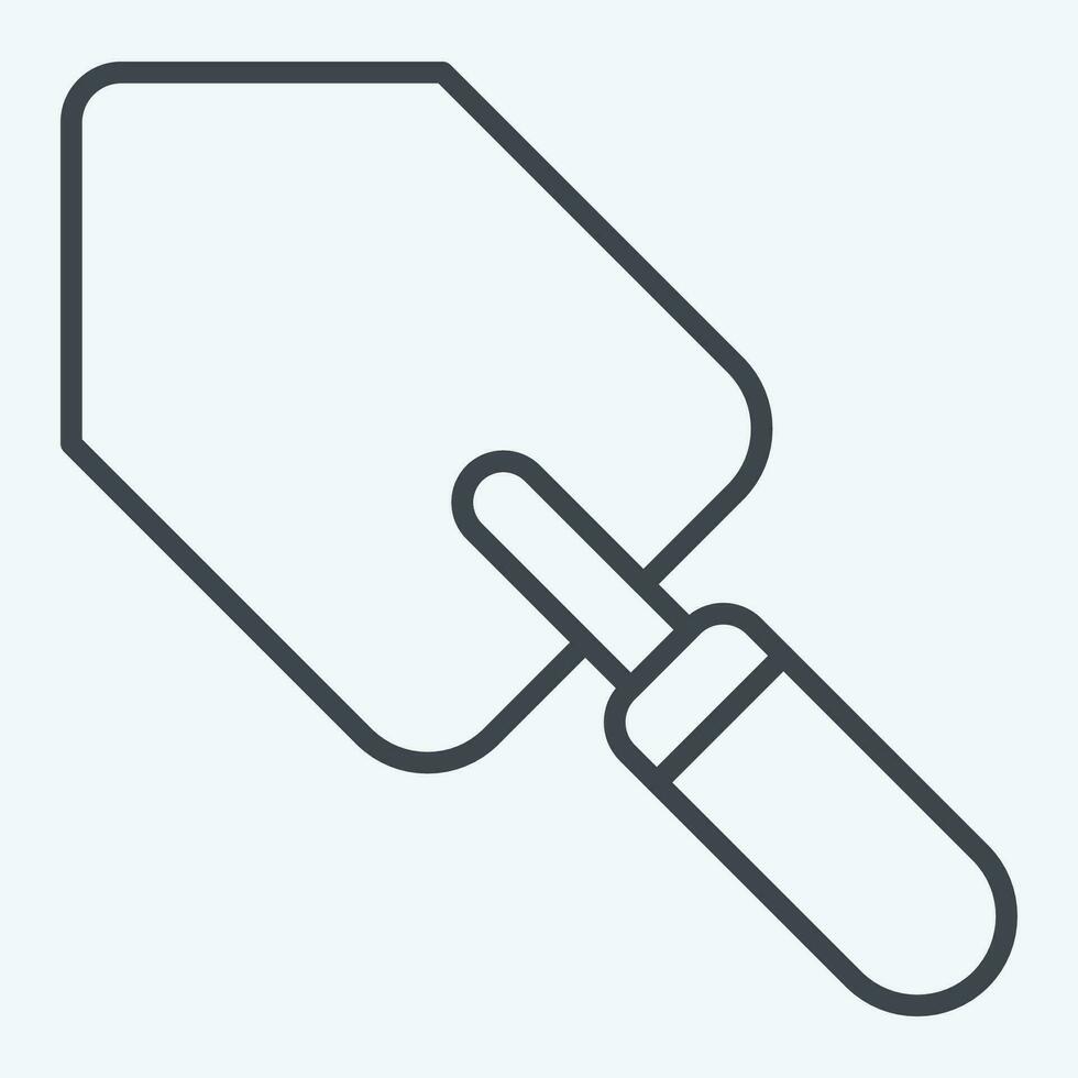 Icon Trowel. related to Building Material symbol. line style. simple design editable. simple illustration vector