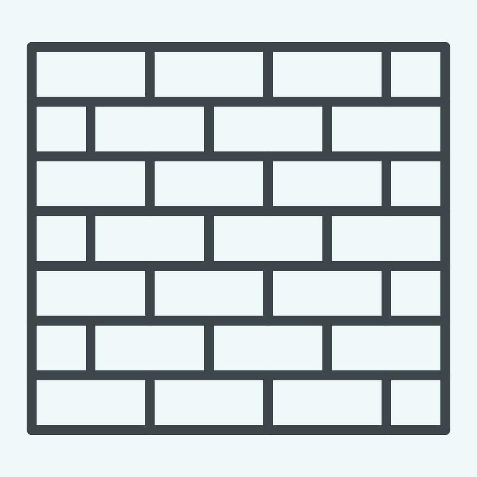 Icon Outer Wall. related to Building Material symbol. line style. simple design editable. simple illustration vector