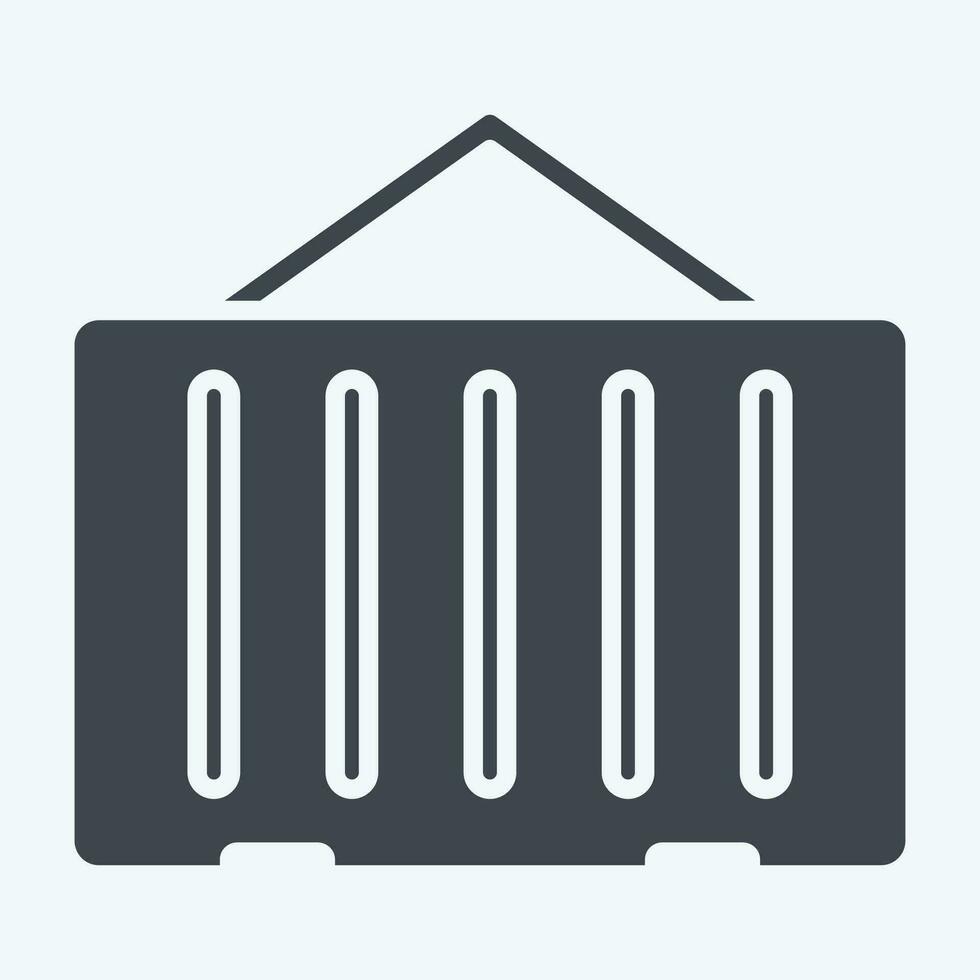 Icon Container. related to Building Material symbol. glyph style. simple design editable. simple illustration vector