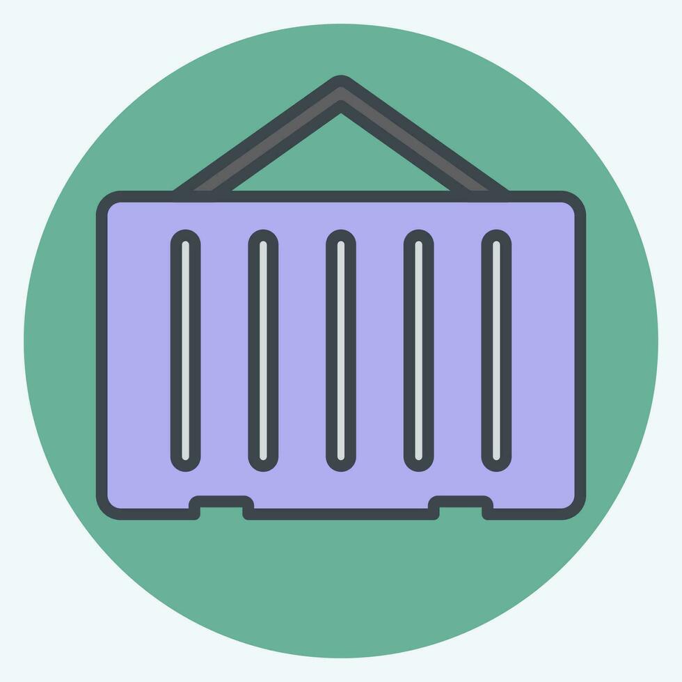 Icon Container. related to Building Material symbol. color mate style. simple design editable. simple illustration vector
