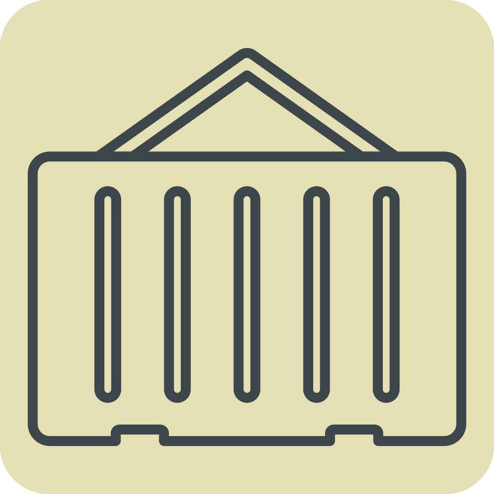Icon Container. related to Building Material symbol. hand drawn style. simple design editable. simple illustration vector