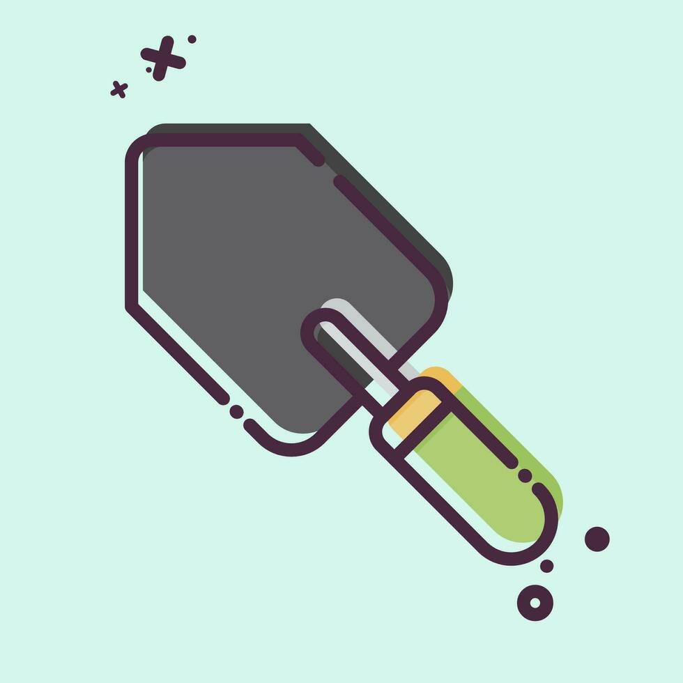 Icon Trowel. related to Building Material symbol. MBE style. simple design editable. simple illustration vector