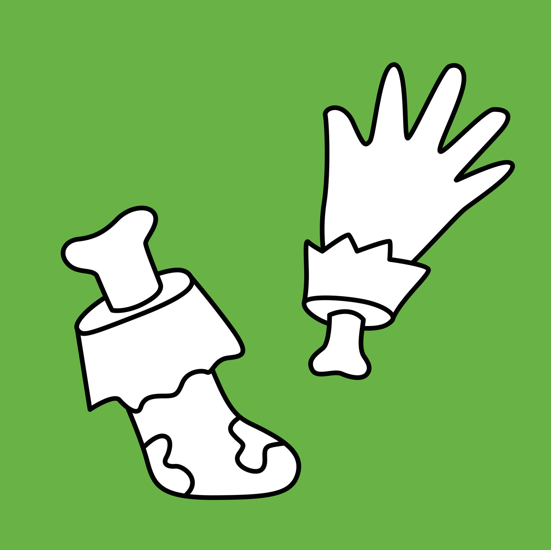 Hand Bones Cartoon Digital Stamp Outline 28072093 Vector Art at Vecteezy