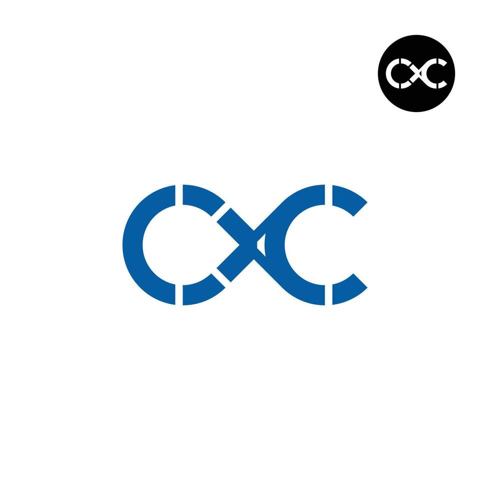 Letter CXC Monogram Logo Design vector