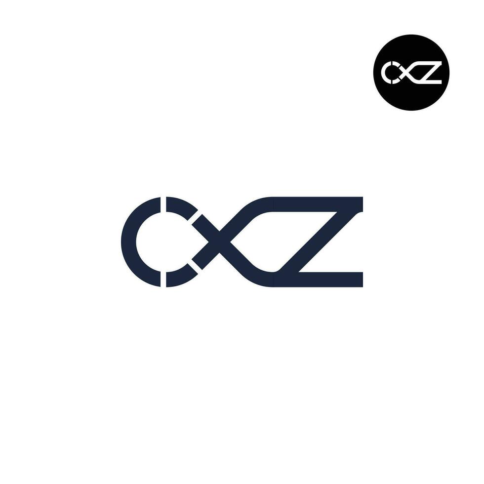Letter CXZ Monogram Logo Design vector
