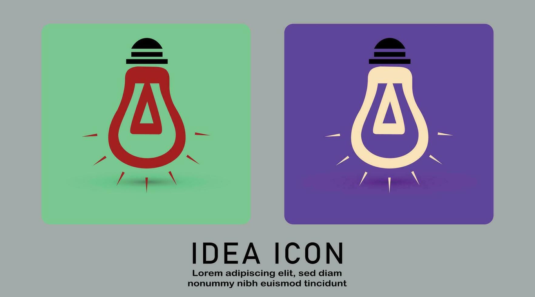 pensando símbolo, idea icono, energía icono, creativo idea, inspiración concepto con ligero bulbo vector. vector
