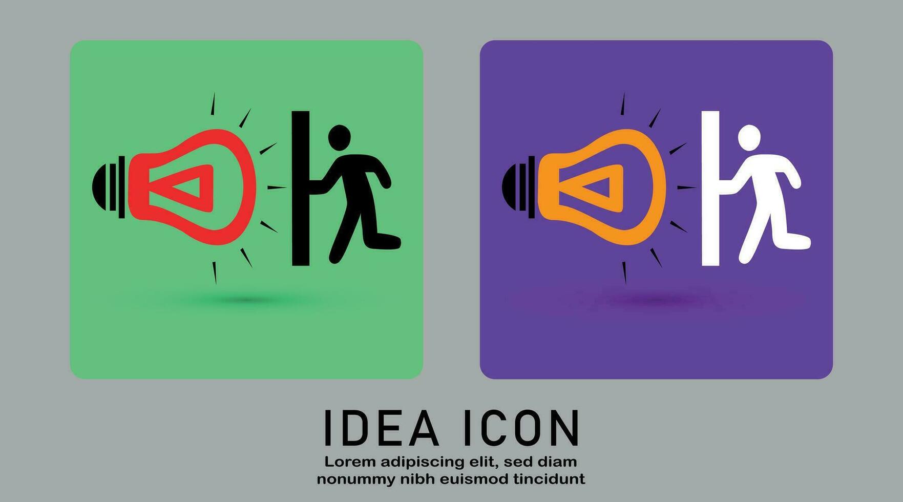 pensando símbolo, idea icono, energía icono, creativo idea, inspiración concepto con ligero bulbo vector. vector