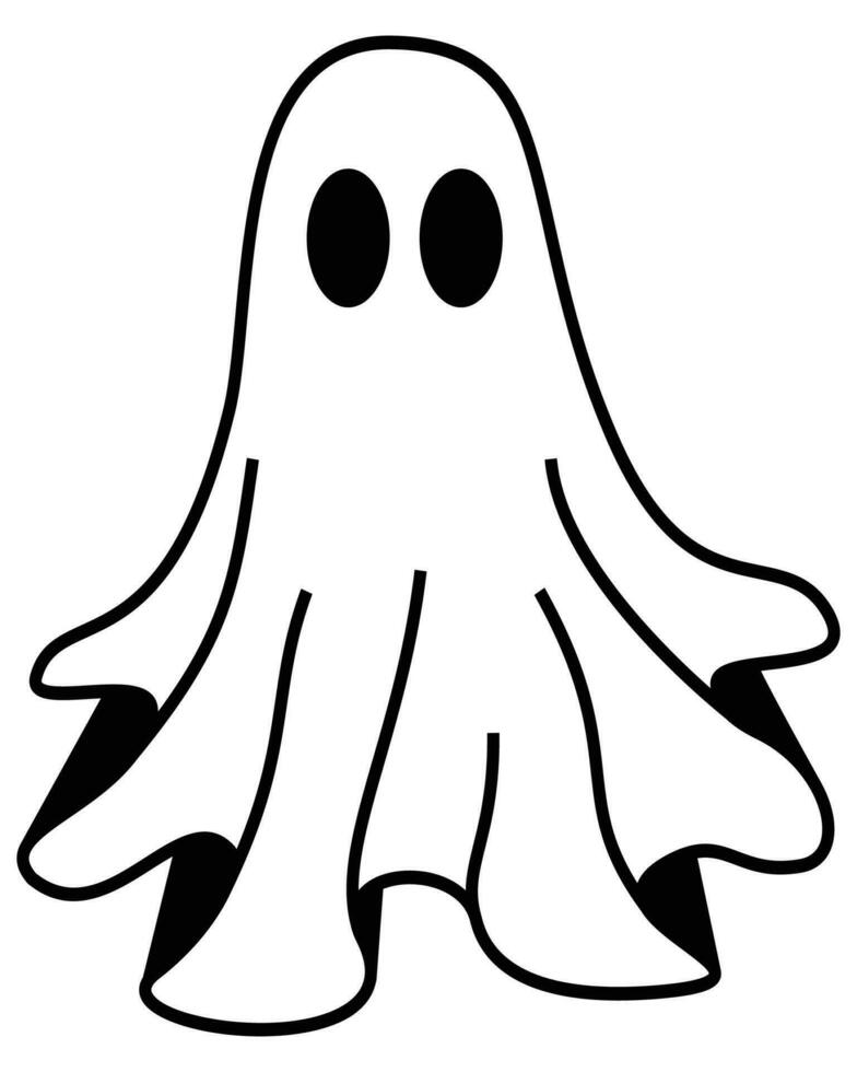 cute halloween ghosts illustration vector