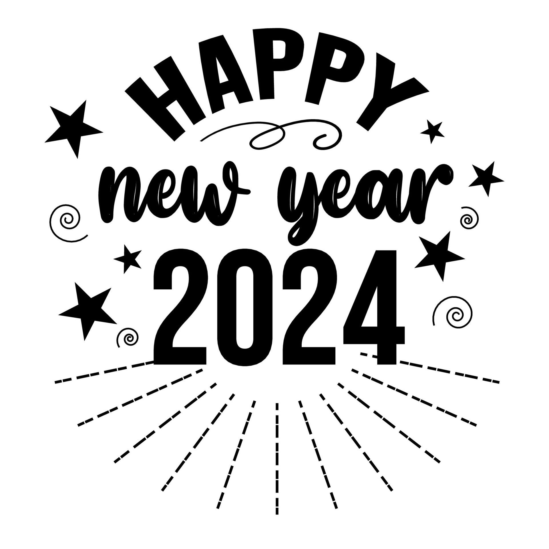 contento nuevo año 2024 vector 28072375 Vector en Vecteezy